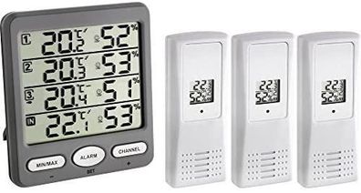 Thermometer TFA 30.3054.10 kabellos, digital, grau-silber
