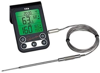 Kéchenthermometer TFA mit Edelstahlsonde, schwarz