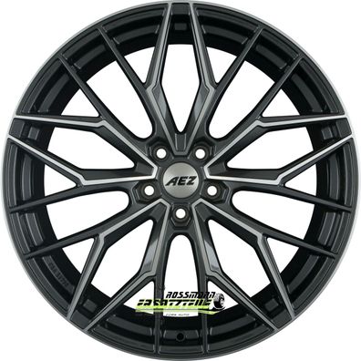 4x AEZ Porto gunmetal polished 8.5x21 ET40 - LK5/112 ML57.1 Felge Alu