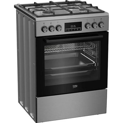 Gas-Elektro-Herd Beko mit 4 Brennern und 72L Ofen