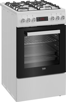 Kochherd Beko Gas-Elektro 4 Brenner 55L Weiß