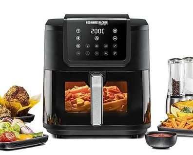 Heißluftfritteuse Rommelsbacher 8 Liter, 1700 W, schwarz