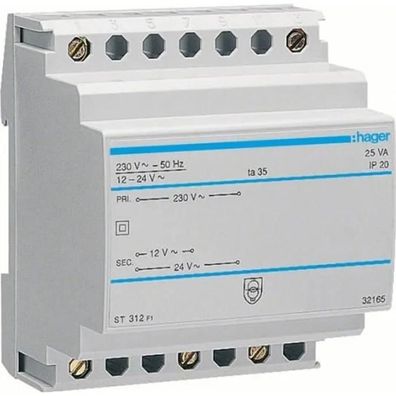 Transformator Sicherheit Hager 12-24V 25VA