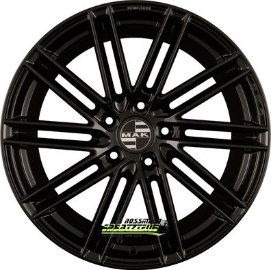 4x Mak Leipzig-D gloss black 11.5x22 ET69 - LK5/130 ML71.6 Felge Alu