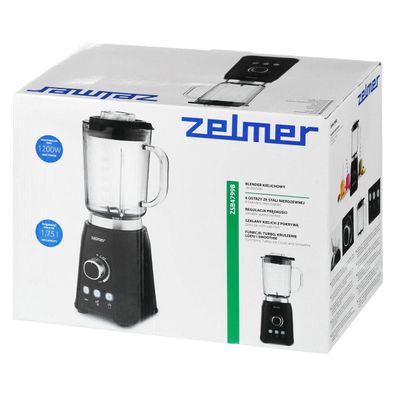 Standmixer Zelmer 1200 W, 1,75 L Glasbehälter, 6 Edelstahlklingen
