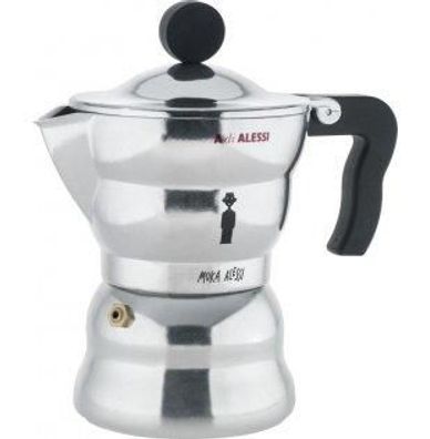 Kaffeemaschine alessi Moka fér 3 Tassen, Aluminium