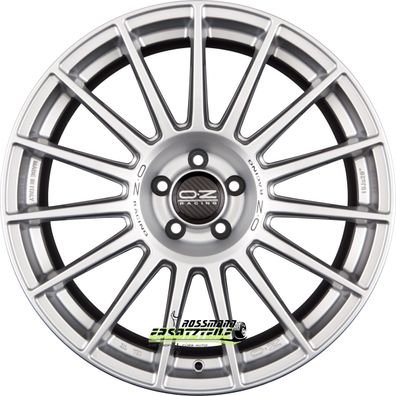 4x OZ Superturismo Dakar matt race silver 8.5x20 ET32 - LK5/120 ML79 Felgen
