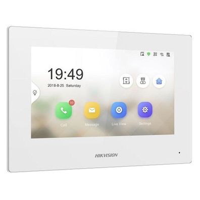 IP-Video-Monitor Hikvision 7 Zoll Touchscreen Weiß