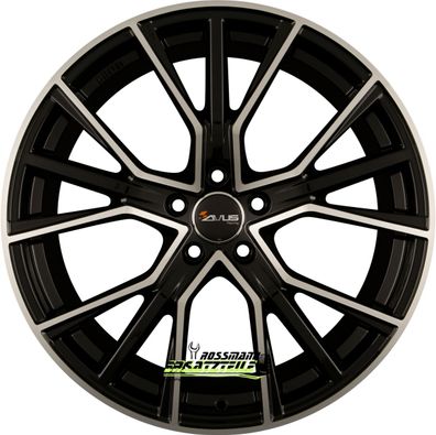 4x Avus Racing AF18 black polished 10.5x22 ET43 - LK5/112 ML66.7 Felge Alu