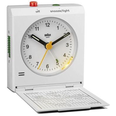 Wecker Braun BC 05 W weiß, kompakt und modern