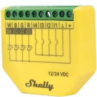 LED-Controller Shelly Plus RGBW PM mit 16 Millionen Farben