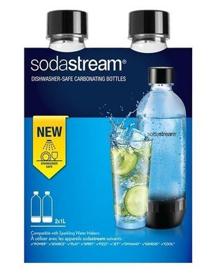 Bouteilles Ã  gazifier Sodastream Pack de 2 transparent 1L