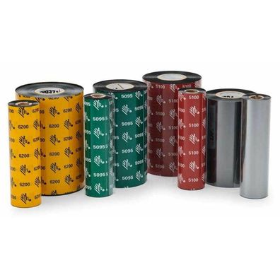 Farbband Zebra 3200 Wax/Resin - 6 Rollen - 110mm x 300m - Schwarz