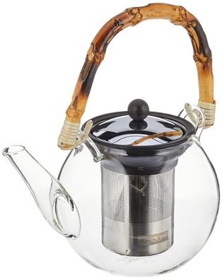 Teekanne Bodum Assam Edelstahl und Bambus 1 Liter