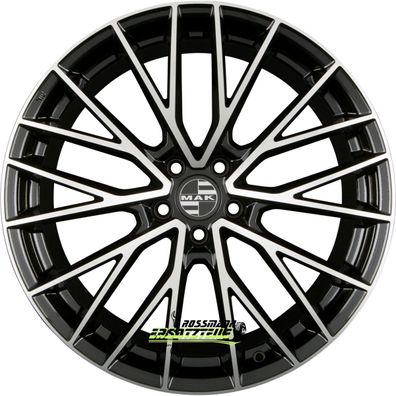 4x Mak Speciale black mirror 9x22 ET29 - LK5/110 ML65.1 Felge Alu