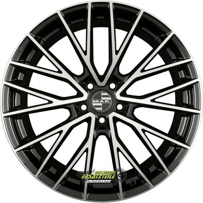 4x Mak Speciale black mirror 10x23 ET18 - LK5/112 ML66.45 Felge Alu