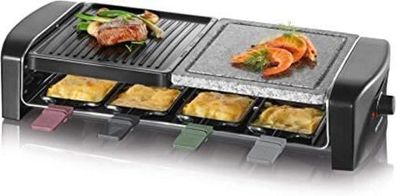 Raclette-Grill Severin fér 8 Personen, 1400 W, schwarz