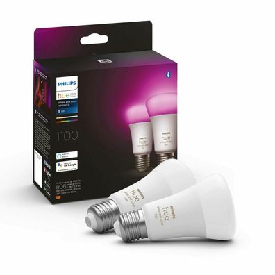 Smart Lampe Philips Hue White & Color Ambiance E27 Doppelpack