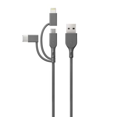 USB-Kabel GP 3-in-1 1 m Grau