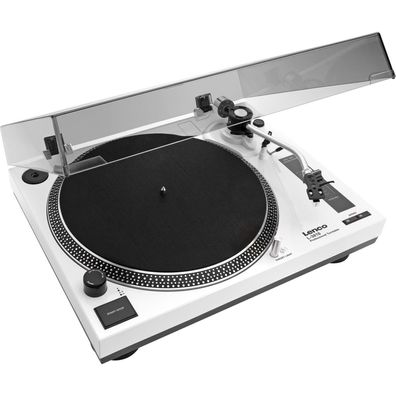 Plattenspieler Lenco Direktantrieb USB Weiß