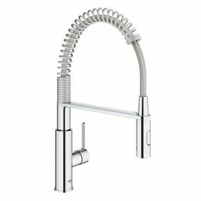 Kéchenarmatur Grohe mit hohem schwenkbarem Auslauf und ausziehbarer Brause