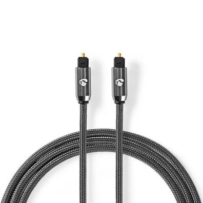 Optisches Audiokabel Nedis 5m Grau Toslink Stecker
