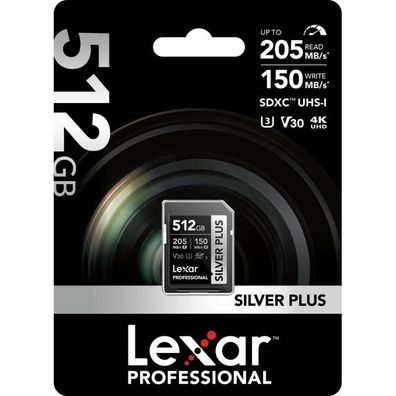 Speicherkarte Lexar SDXC Professional SILVER Plus 512 GB