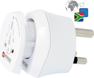 Reiseadapter SKROSS Combo World to South Africa - Weiß - 16 A