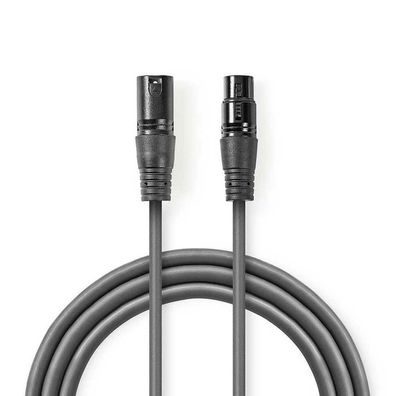 XLR Audio Kabel Nedis 15 Meter symmetrisch grau