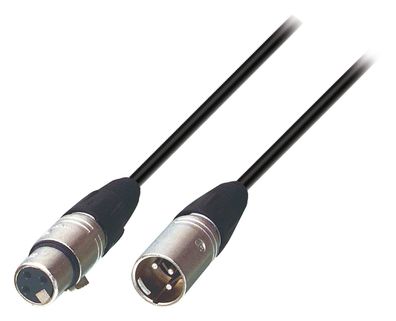 Audiokabel pricenet XLR 3-polig 3m Schwarz