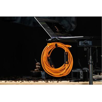 USB-C Kabel TetherTools TetherPro Optima 10G 9,4 m Orange