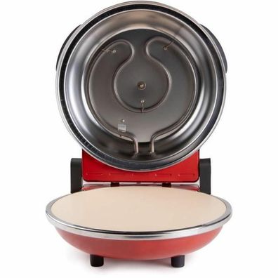 Pizzaofen Domo DO9284PZ mit 32 cm Keramikstein, 1200W, rot