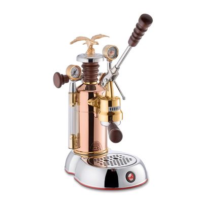 Espressomaschine La Pavoni Hebel 1,6L Chrom Kupfer Gold