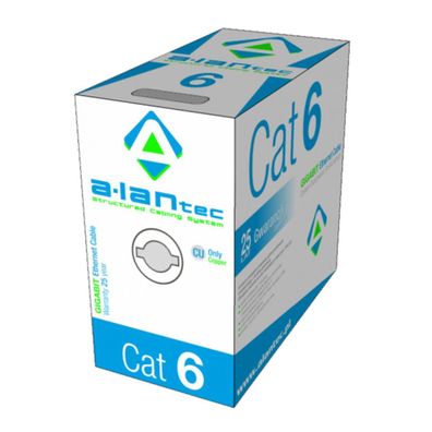 Netzwerkkabel alantec 305 m Cat6 U/UTP grau