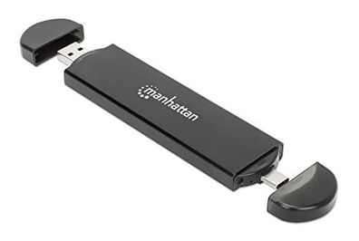Festplattengehäuse Manhattan M.2 NVMe und SATA SSD USB-C 3.2