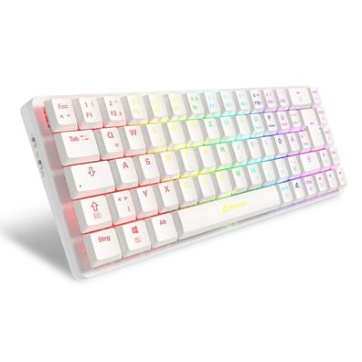Gaming-Tastatur Sharkoon PURE WRITER RGB Weiß W65 Red