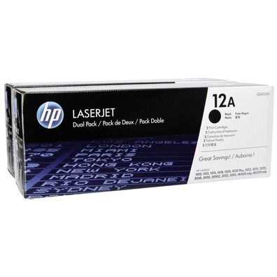 Toner HP Q2612AD Doppelpack Schwarz