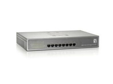 Switch LevelOne 8 x 10/100/1000 PoE GEP-0821