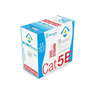 Netzwerkkabel Alantec UTP Cat5e 305m grau