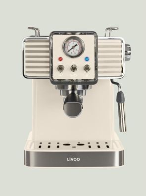Espressomaschine Livoo DOD174C mit 15 Bar Druck, cremefarben