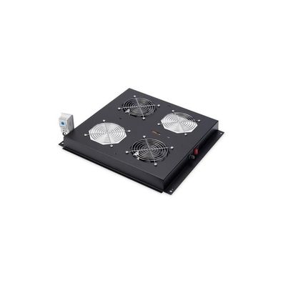 Léftereinsatz Digitus DN-19 FAN-2 mit Thermostat, 2 Léfter, schwarz