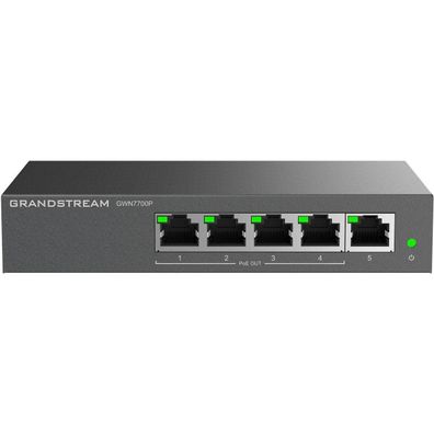 Switch Grandstream GWN7700P mit 5 Ports und PoE