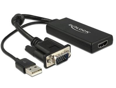 Videokonverter Delock VGA zu HDMI mit USB Ton