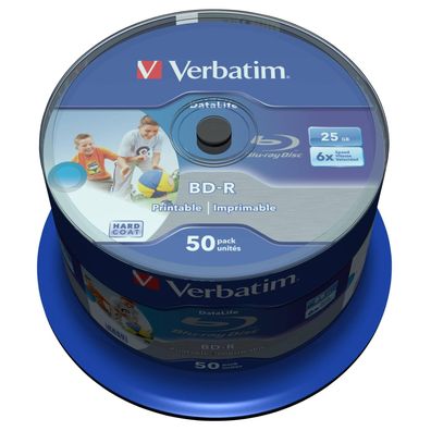 BD-R Verbatim 25GB 6x, 50 Stéck bedruckbar