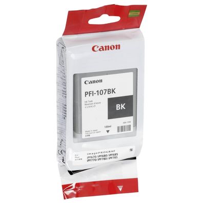Original Canon Tintenpatrone PFI-107BK Schwarz 130 ml