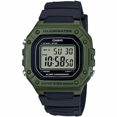 Digitale Sportuhr Casio W-218H-3AVEF schwarz