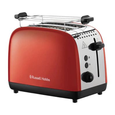 Toaster Russell mit zwei extra breiten Schlitzen, rot