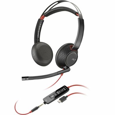 Kabelgebundenes Headset HP Poly Blackwire 5220 USB-C, 3,5 mm