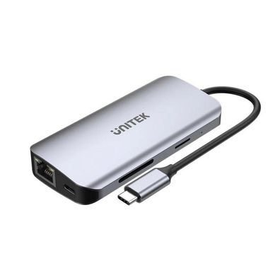 USB-C Hub Unitek mit 2x HDMI 4K, SD-Kartenleser und RJ-45