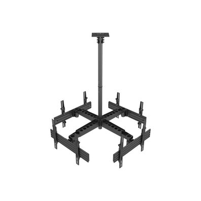 TV-Halterung equip fér 4 Bildschirme, neigbar 0-15Â°